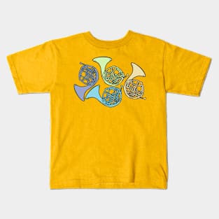 Pastel French Horns Kids T-Shirt